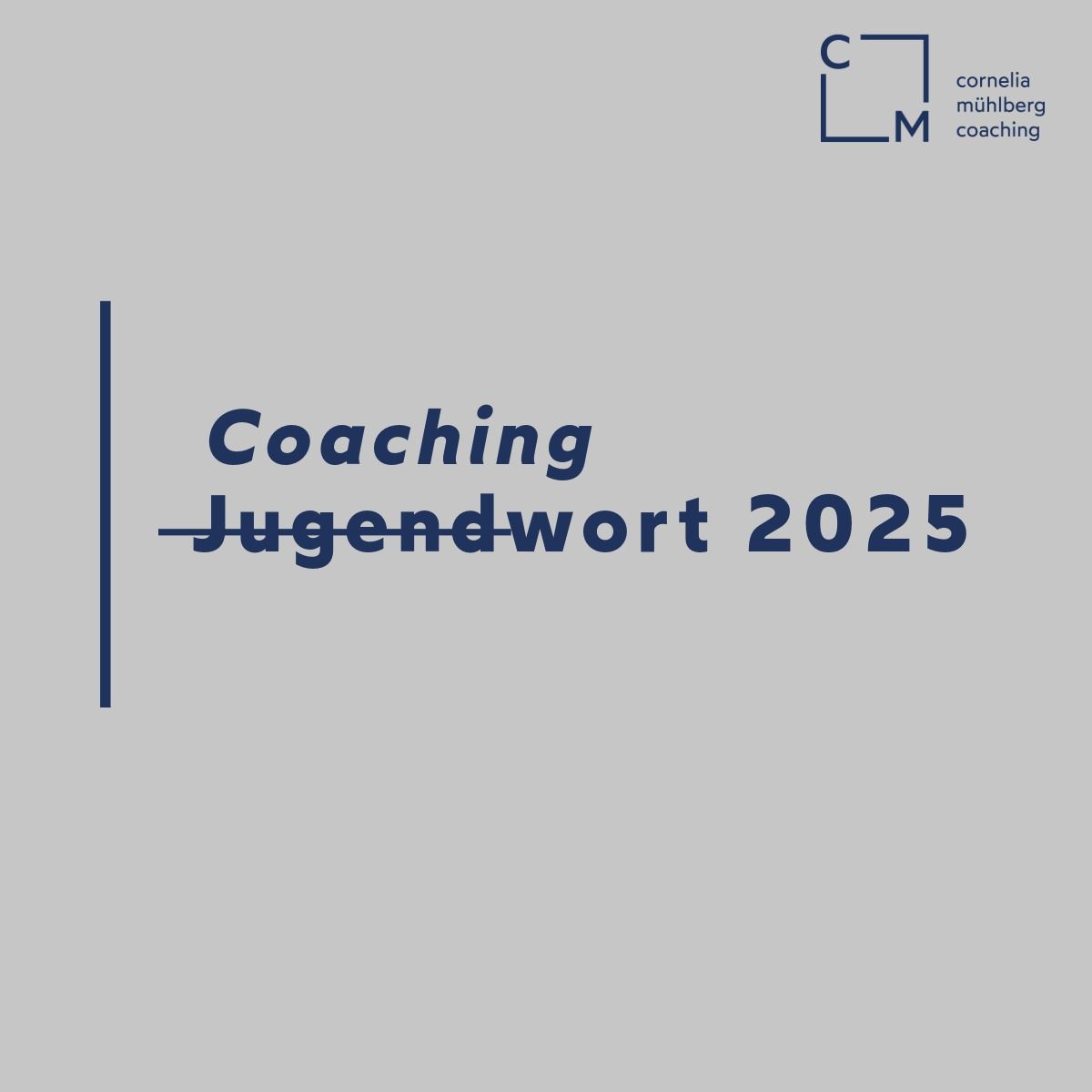 Coachingword 2025 Der Text auf dem Bild sagt zunächst "Jugenwort 2025", das Jugen ist aber durchgestrichen und wurde durch "Coachig" ersetzt.